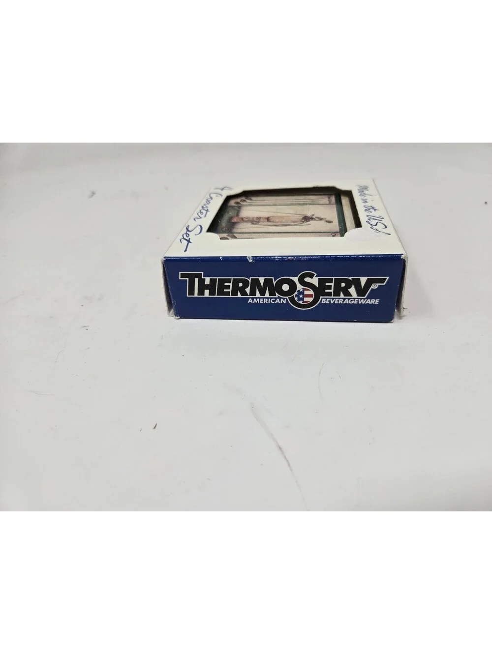 ThermoServ Classic Golf 4 Coaster Set with Cork Pad